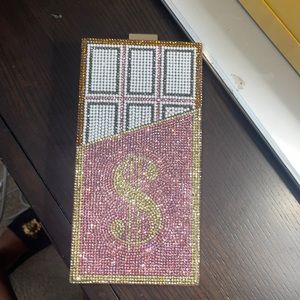 Chocolate money bag clutch
